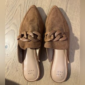 Brown Suede Mules